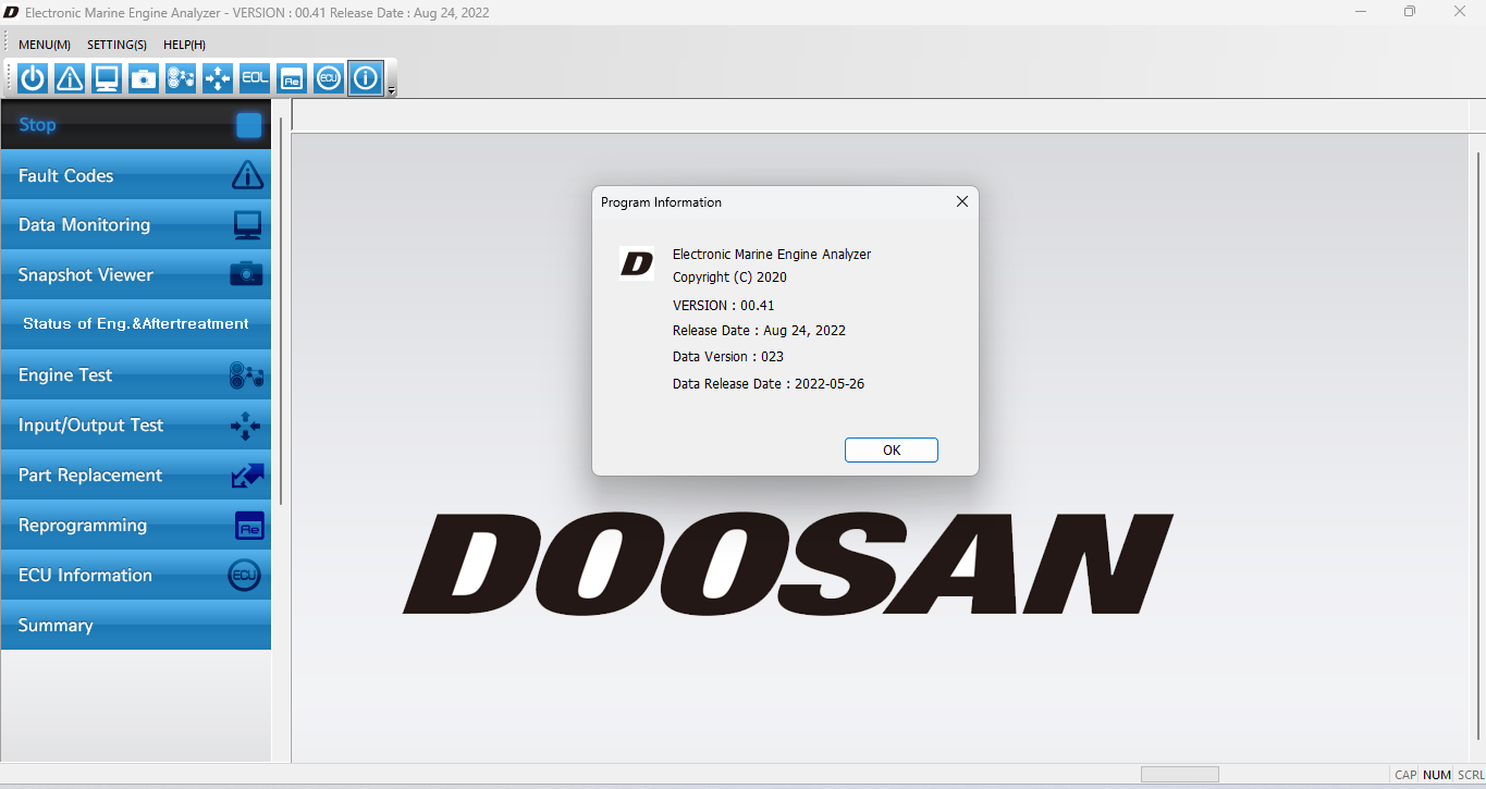DOOSAN ELECTRONIC MARINE ENGINE ANALYZER 0.41 [2022.08]