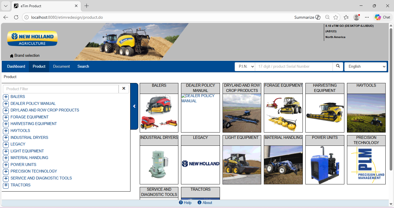 ETIM GO NEW HOLLAND AGRICULTURE 8.18 [2026.01]