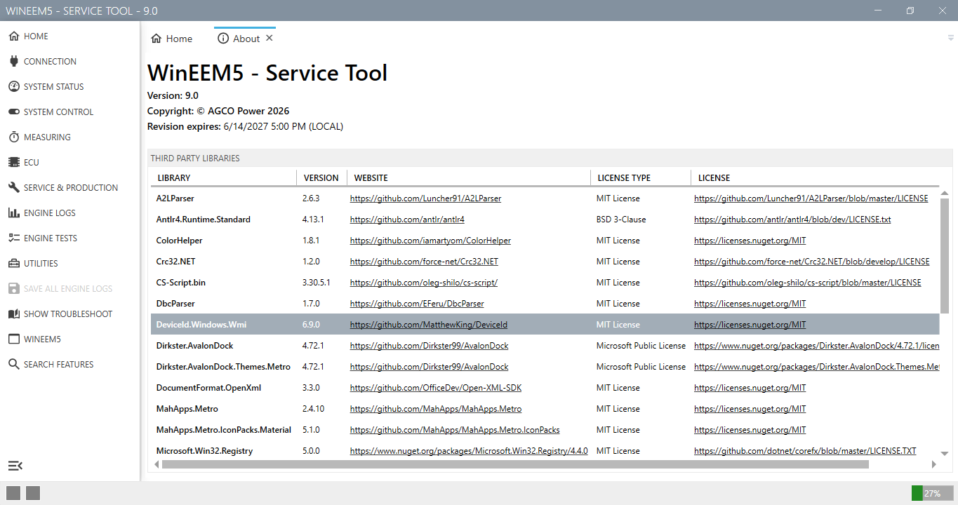 AGCO POWER WINEEM5 SERVICE TOOL 9.0 [2025.05]