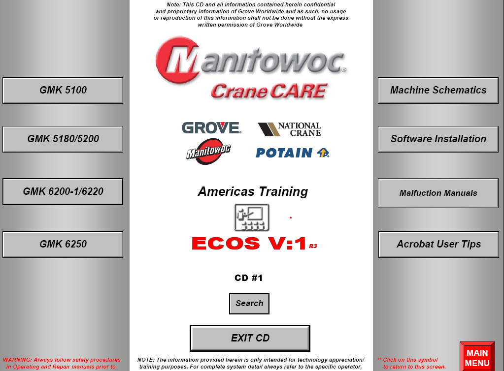 MANITOWOC CRANE CARE AMERICAS TRAINING ECOS V1 [2005.05]