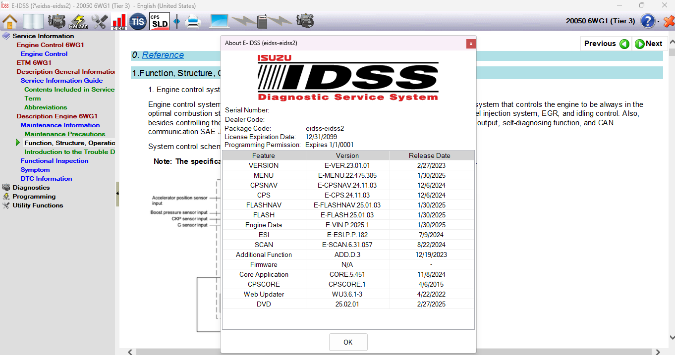 ISUZU E-IDSS DIAGNOSTIC SERVICE SYSTEM [2026.01]