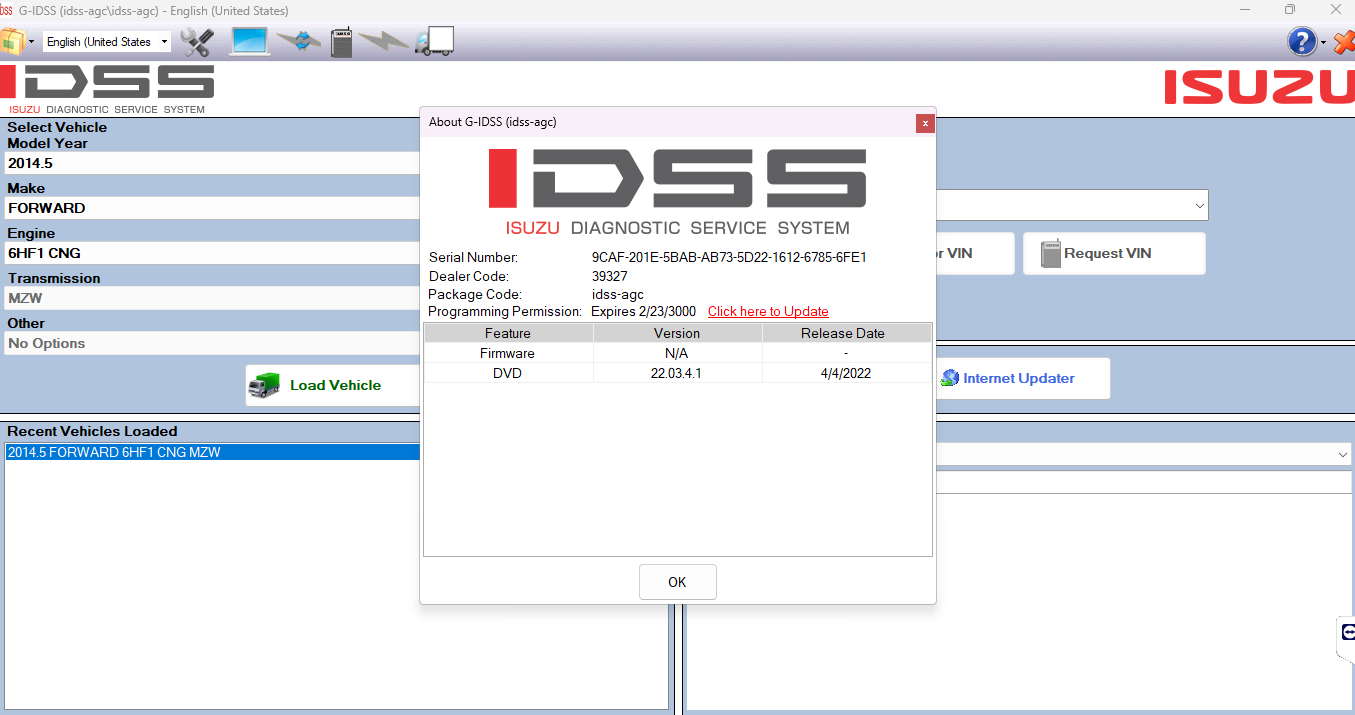 ISUZU G-IDSS DIAGNOSTIC SERVICE SYSTEM [2026.02]