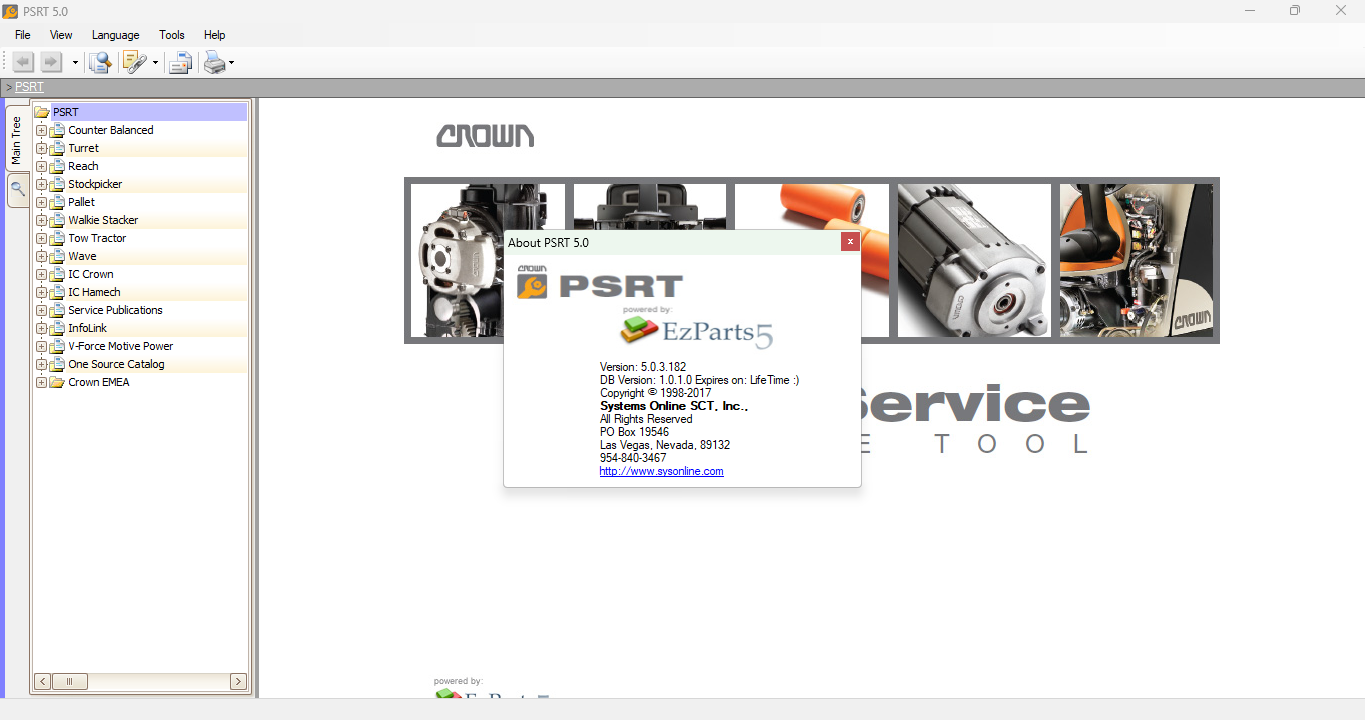 CROWN FORKLIFT PARTS AND SERVICE RESOURCE TOOL 5.0.3.182 [2020.11]