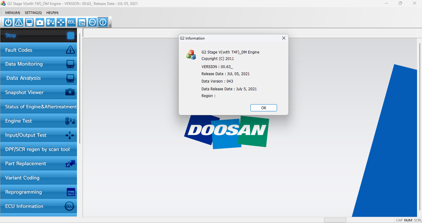 DOOSAN G2 STAGE V (INCL. T4F) DM ENGINE 0.63 [2022.07]