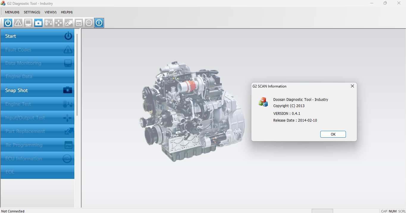 DOOSAN DIAGNOSTIC TOOL G2 SCAN INDUSTRY 0.4.1 [2014.02]