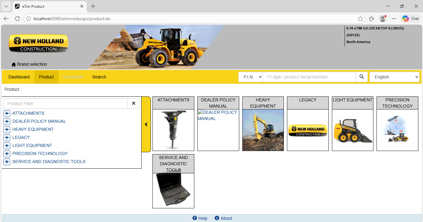 ETIM GO NEW HOLLAND CONSTRUCTION 8.18 [2026.01]