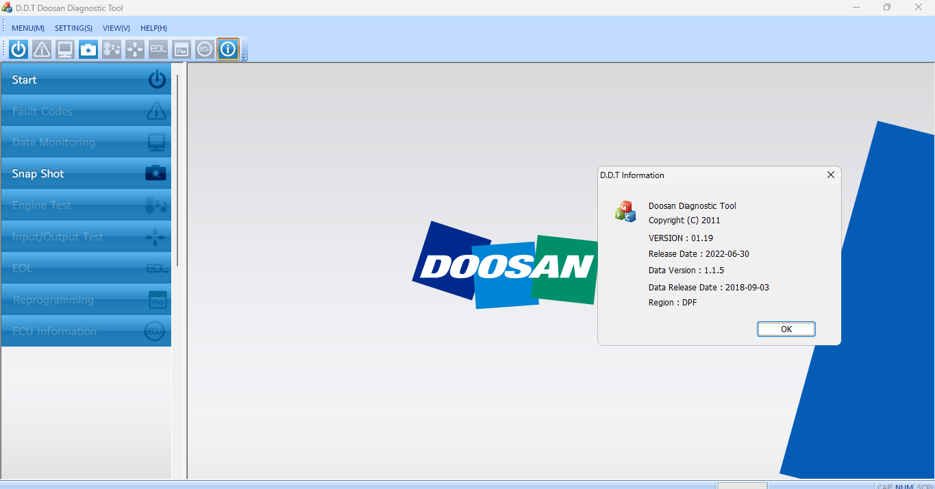 DOOSAN DIAGNOSTIC TOOL DPF 1.1.5 [2022.06]