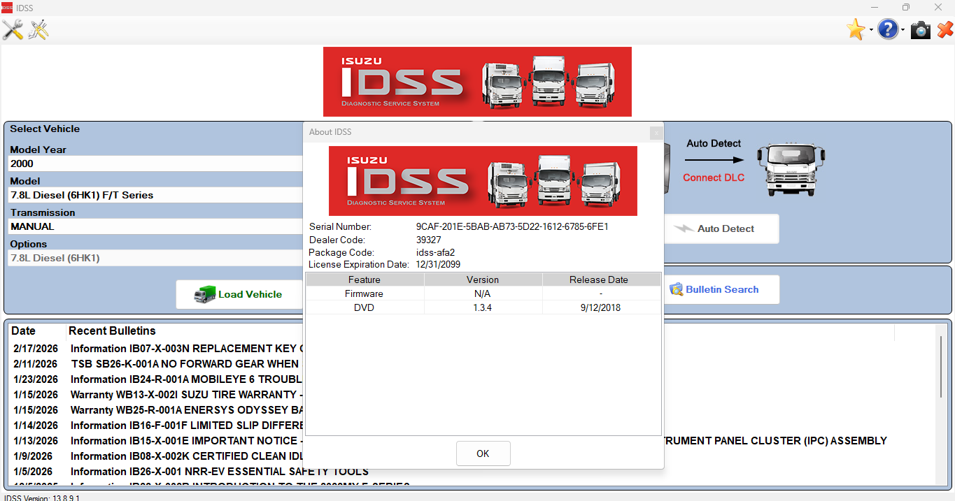 ISUZU US-IDSS DIAGNOSTIC SERVICE SYSTEM 13.8.9.1 [2026.02]