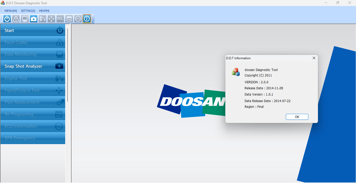 DOOSAN DIAGNOSTIC TOOL FINAL 2.0.0 [2014.11]