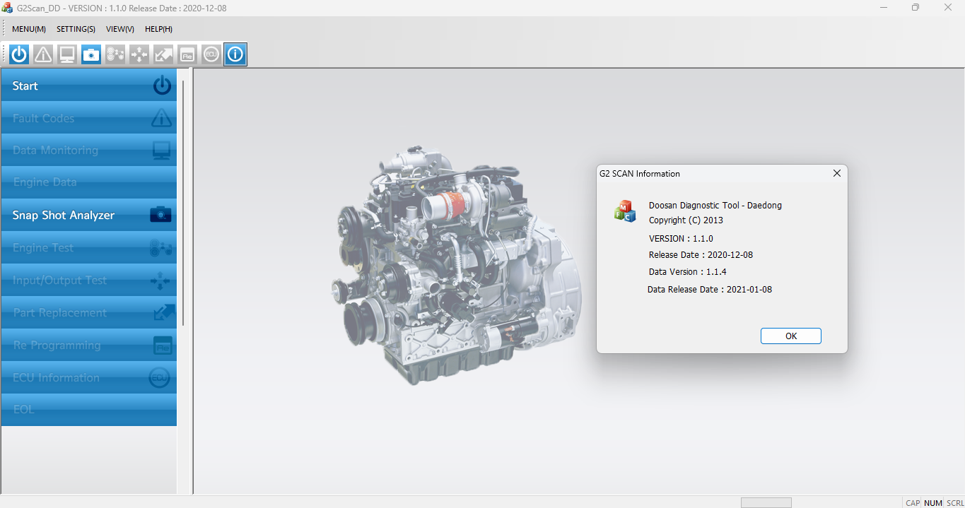 DOOSAN DIAGNOSTIC TOOL G2 SCAN DD 1.1.0 [2020.12]